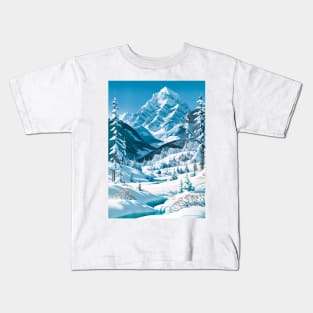 Pine Trees in a Winter Forest Kids T-Shirt